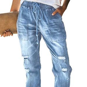 Drawstring Loose Jeans -- Never Been Worn